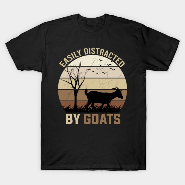 Easily Distracted By Goats T-Shirt by DragonTees